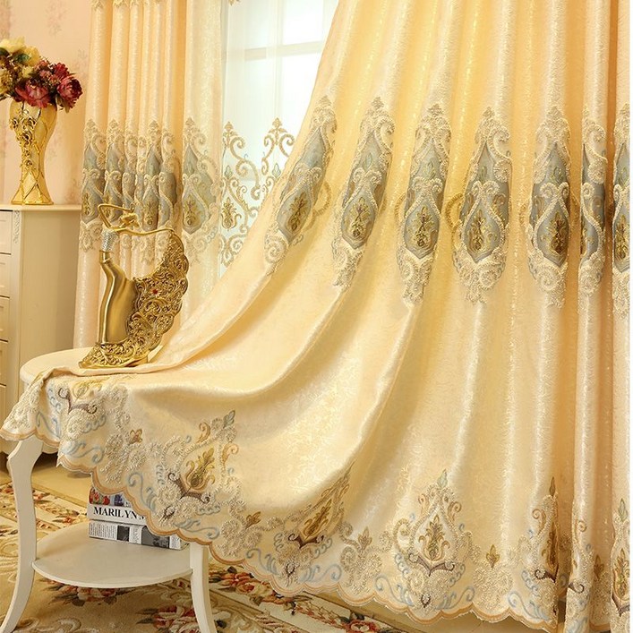 HAROO 아일렛형 유럽식 왕관 고급 거실 안방 커튼 11