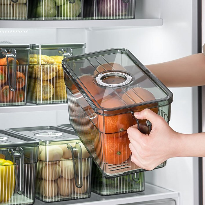 JENMV 냉장고 수납 용기 투명 냉장고 보관함  정리함 냉장고 보관함 투명용기