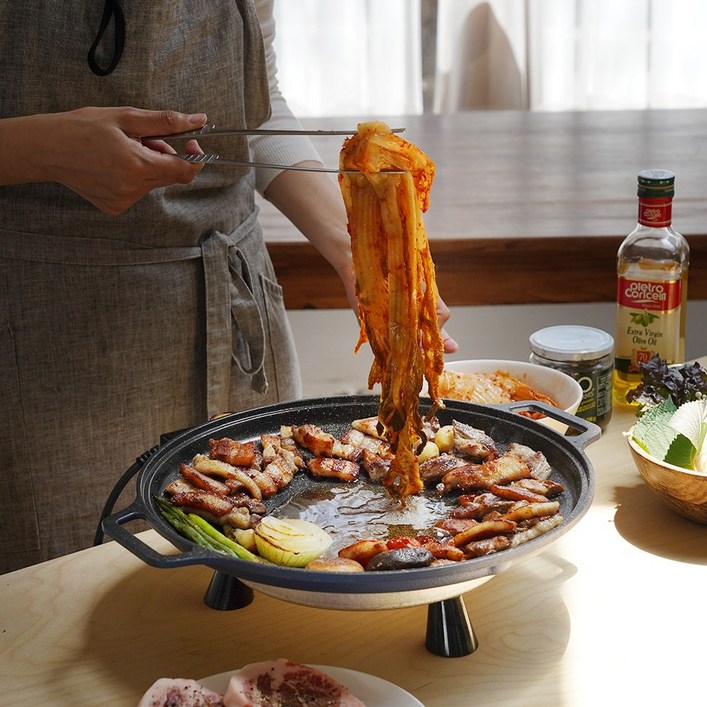 해마루 전기 그리들 HM3800G 코팅 캠핑 그리들팬 38cm