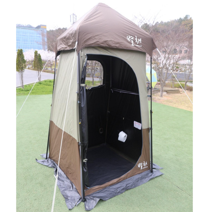 캠프밸리 별채 샤워텐트 LED 암막 블랙코팅 화장실텐트 낚시텐트 간이탈의실 원터치, 1개 캠프밸리 별채 샤워텐트 LED 암막 블랙코팅 화장실텐트 낚시텐트 간이탈의실 원터치, 1개