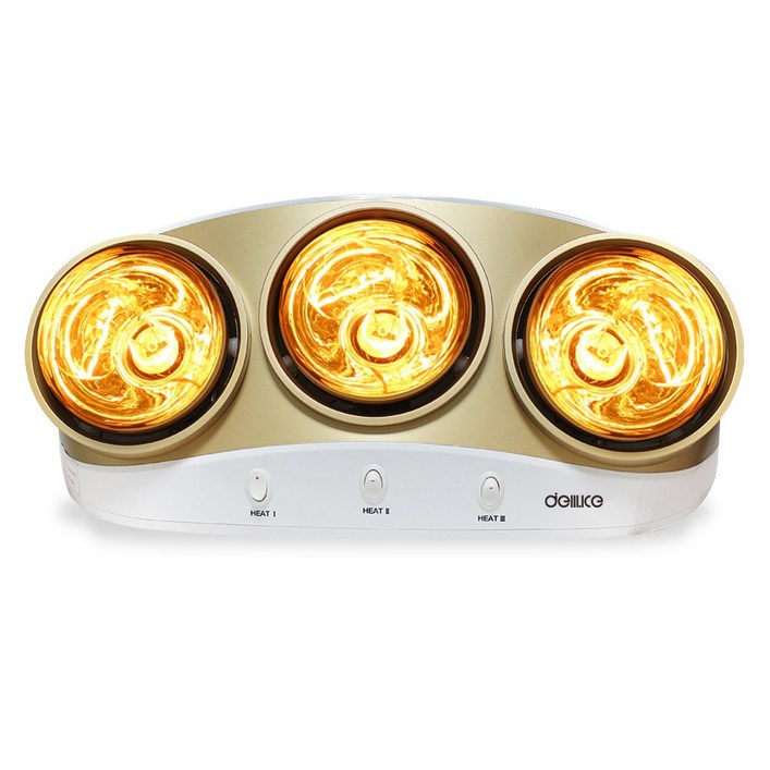 델루체 벽걸이형 욕실난방기 욕실 전기히터, 3구DWHUB3120