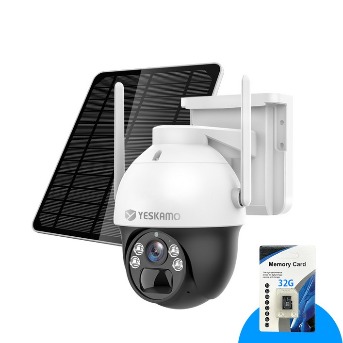 YESKAMO 예스카모 무선 CCTV 충전식 400만 PTZ회전 태양광 CCTV 카메라 YESKAMO 예스카모 무선 CCTV 충전식 400만 PTZ회전 태양광 CCTV 카메라