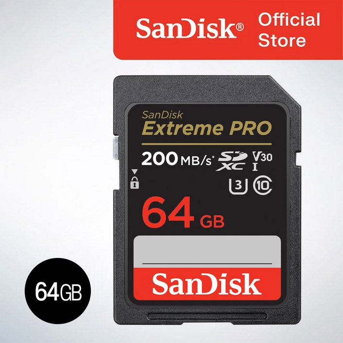 샌디스크코리아 공식인증정품   SD메모리카드 SDXC  Extreme Pro 익스트림 프로 UHSI SDSDXXU 64GB   공식수입정품