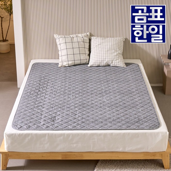 곰표한일 탄소매트 EMF인증 전기매트 진그레이, 퀸더블 곰표한일 탄소매트 EMF인증 전기매트 진그레이, 퀸더블