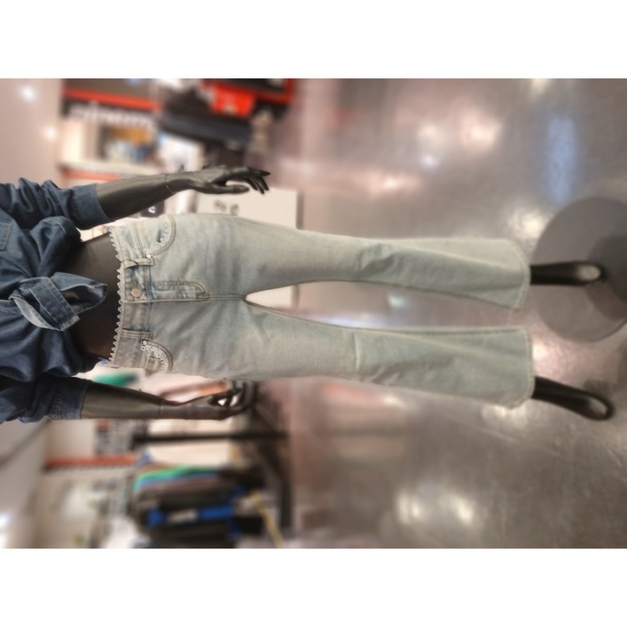 잠뱅이 2026봄 여자 연청 레이스 포인트 스판 부츠컷 청바지AQ1DNE1620