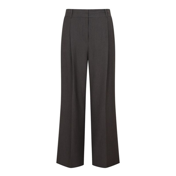 캐리스노트 원턱 세미 와이드 팬츠 다크브라운 CN3SPT204DW