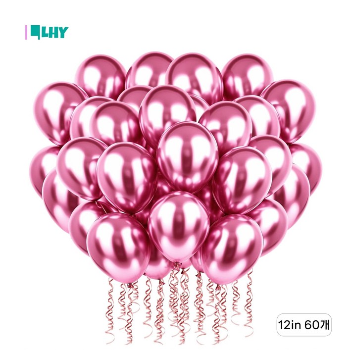 LYRHIX,풍선,파티풍선,메탈풍선,메탈 풍선,파티 풍선,파티 풍선 세트,이벤트 풍선, 60개, 레드