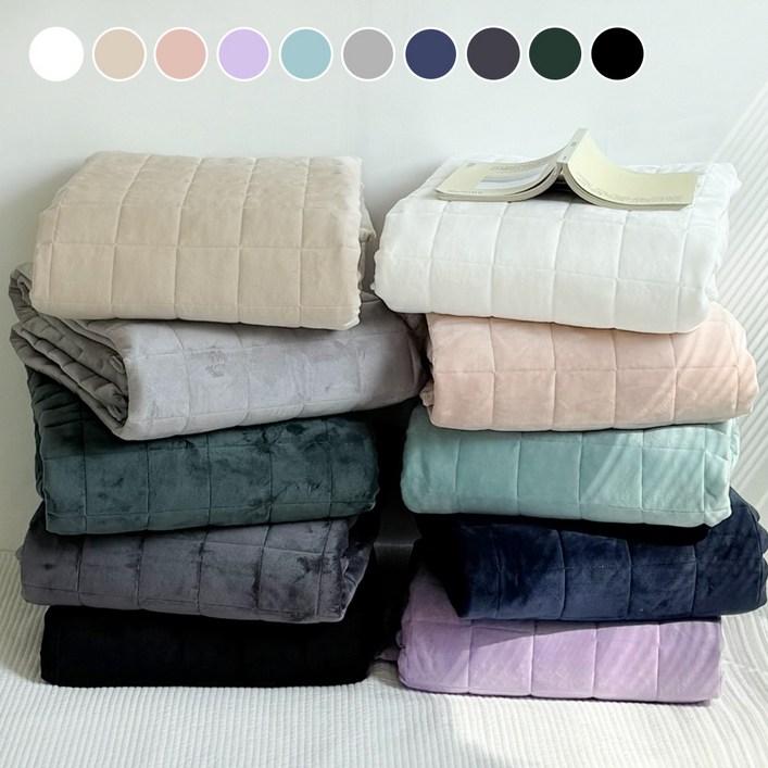 코니크 국내산 겨울 극세사 고정밴딩 침대패드 10color, 베이직-블랙