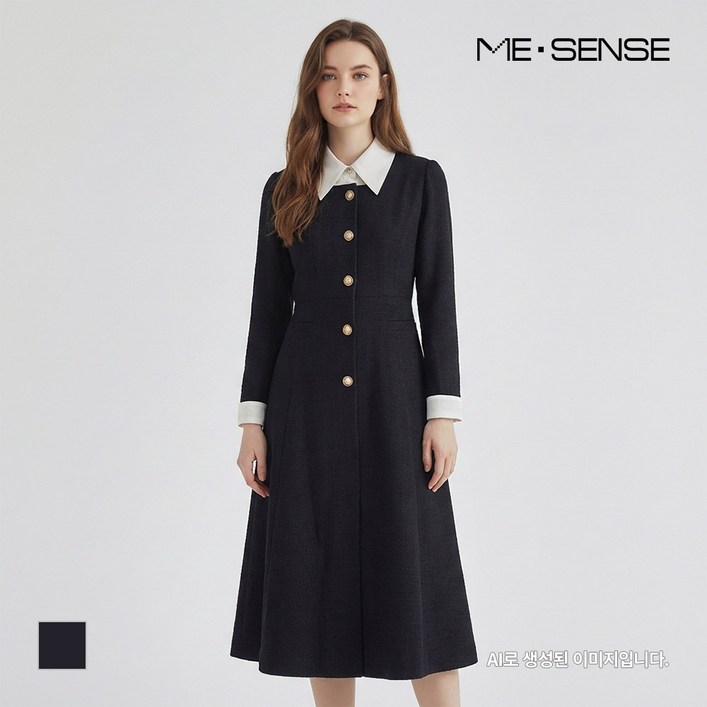 미센스 미센스  카라배색 롱원피스MB42OPM181G