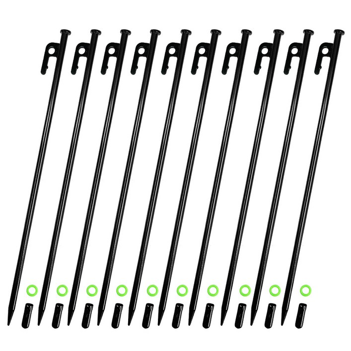 캠핑 고강도 단조팩 40cm 10개 텐트 타프 핑거 팩