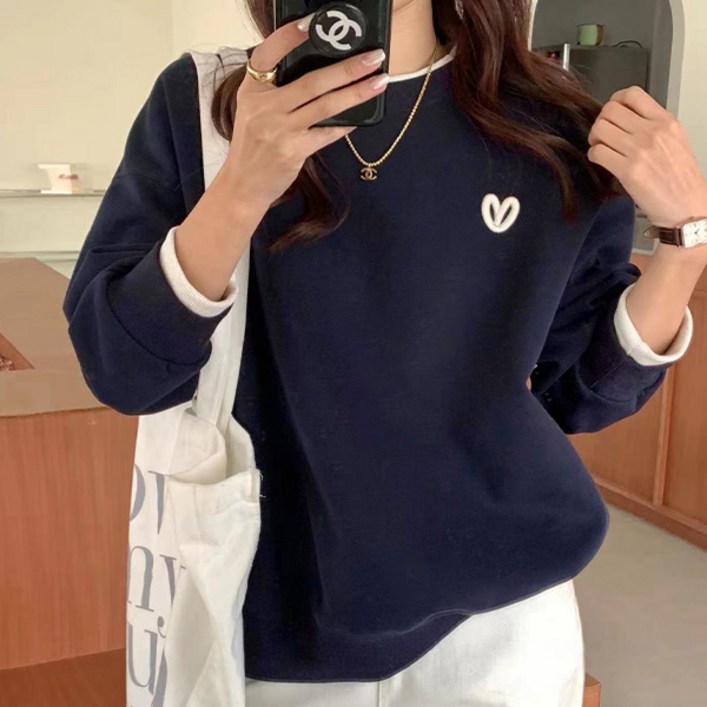 자체제작 모브 하트자수 맨투맨 자체제작 모브 하트자수 맨투맨
