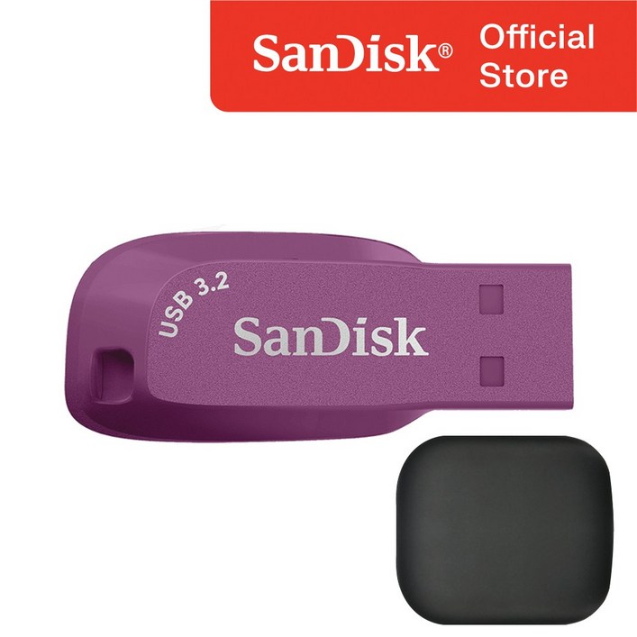 샌디스크 울트라 쉬프트 CZ410 USB 3.2 메모리  USB 보관 케이스, 256GB, 퍼플