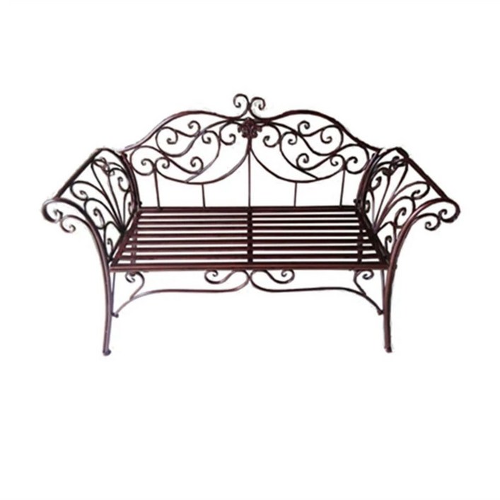 2인용 공원 철제벤치 의자 화이트 인테리어 벤치 야외 카페벤치