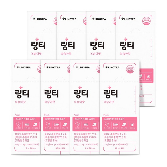 링티 복숭아맛, 11.6g, 80개