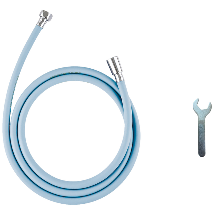 바스럽 국산 파스텔톤 PVC 샤워호스 샤워기호스  스패너 물때 X, 꼬임 X, 냄새 X, 2m, 블루