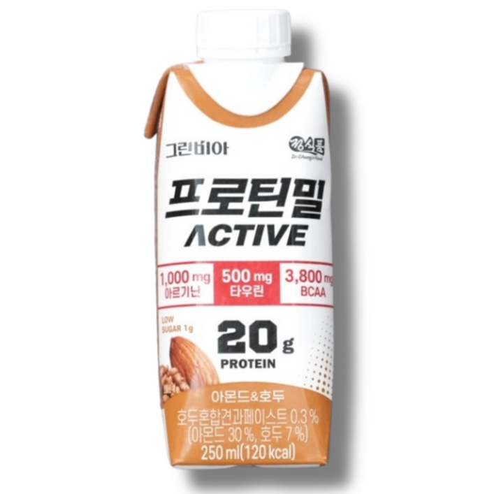 신세계라이브쇼핑정식품그린비아 프로틴밀 액티브 아몬드와호두250ml x 36팩