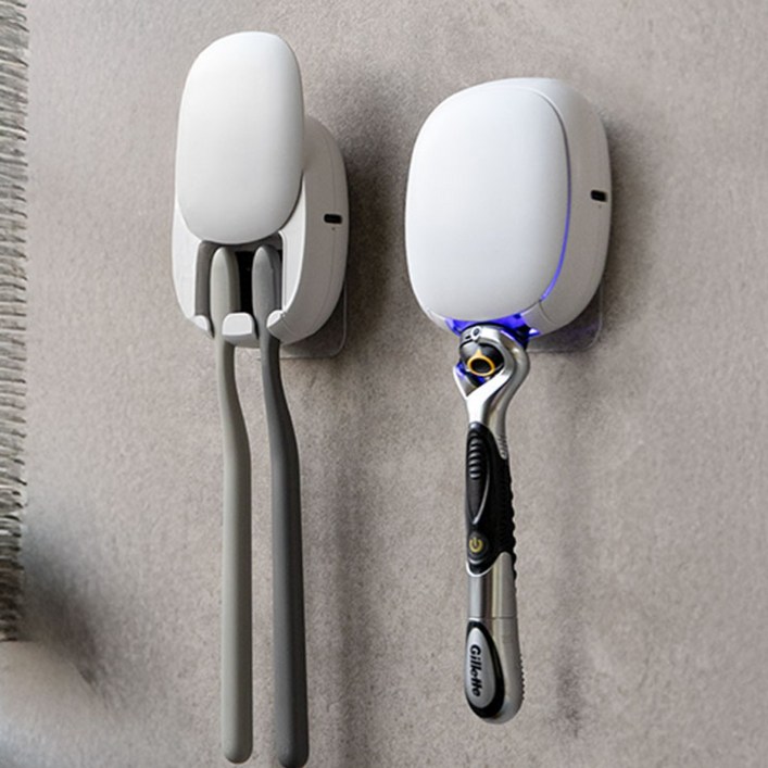 유즈비 UVC 듀얼 면도기 칫솔 살균기 가정용 휴대용, 화이트