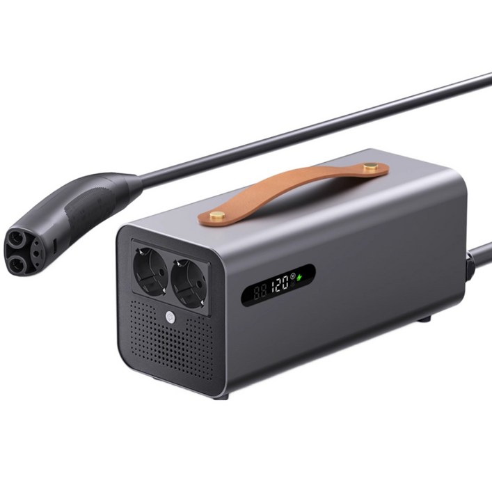 테슬라 V2L 전기차 커넥터 정식 한국 모델 5KW NACS to 220V, 2000mm, 1개