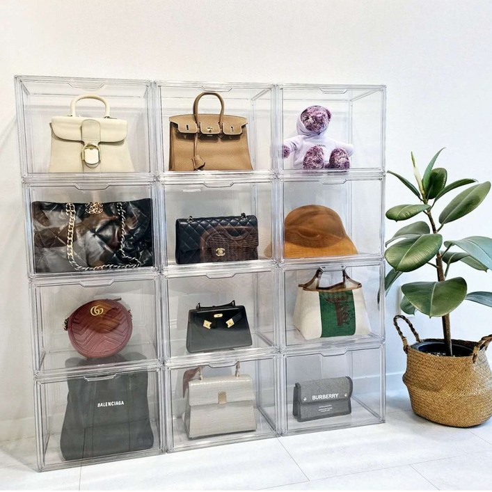 특대형 명품 신발 가방보관함 투명 아크릴 가방정리함,  402530cm