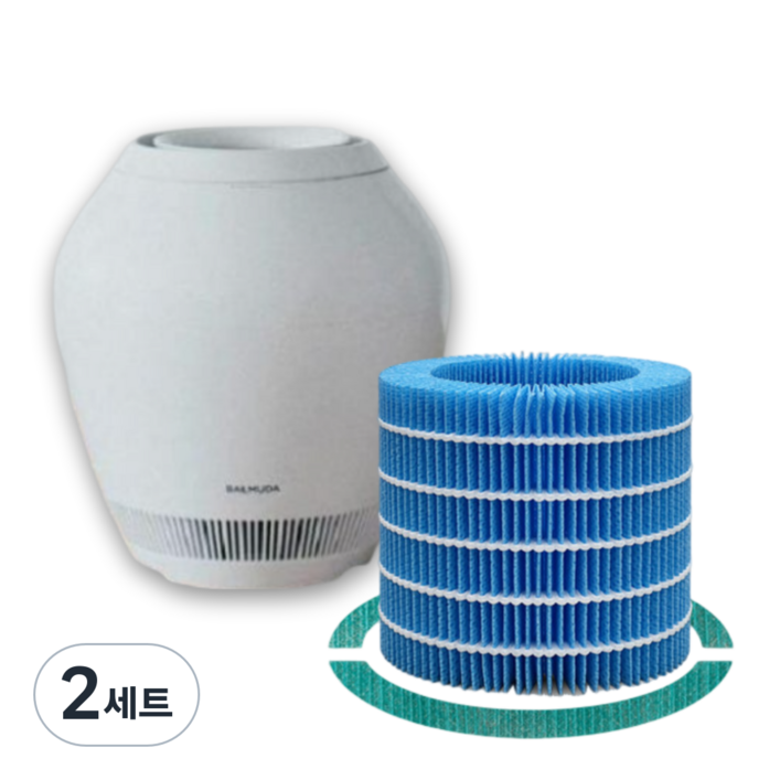 발뮤다 레인 가습가필터효소프리필터 세트 호환 ERNS100 ERN1100SD, 2세트, 레인 가습효소 필터