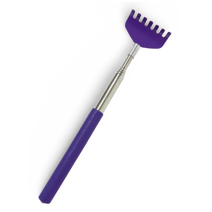 루이노리브 컬러 길이조절 휴대용 등긁개, 퍼플, 1개