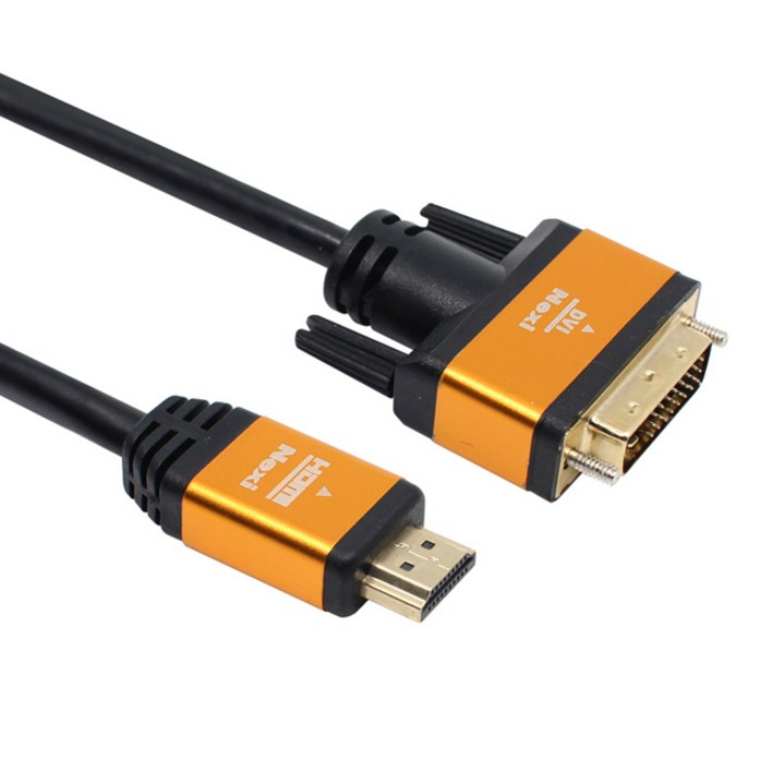 넥시 HDMI 2.0 to DVI 골드메탈 모니터 케이블 V2.0, 1개