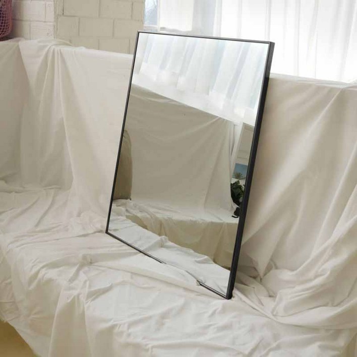 인테리어 사각거울 600 x 800 mm, 제트블랙