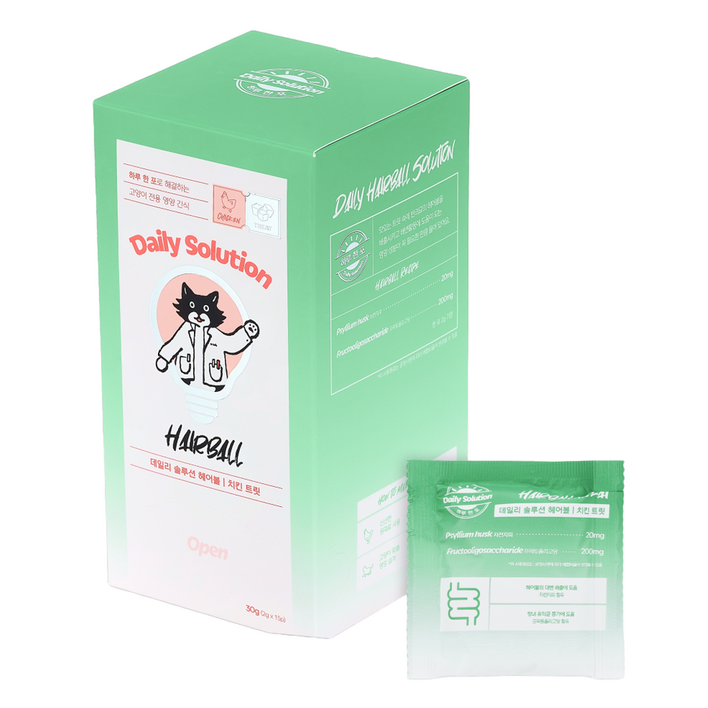 닥터펠리스 고양이 데일리 솔루션 헤어볼 트릿 영양제