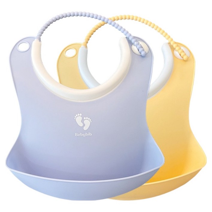 톨스토이 유아용 미니 빕 턱받이 2종 세트