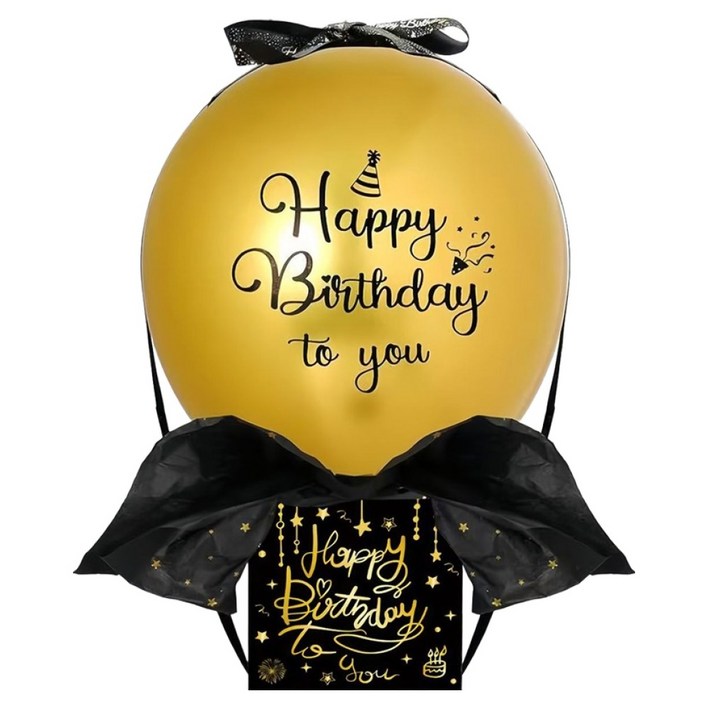 코히모 생일 파티 기념일 용돈박스 풍선 세트 5W0407, 1세트, 혼합색상