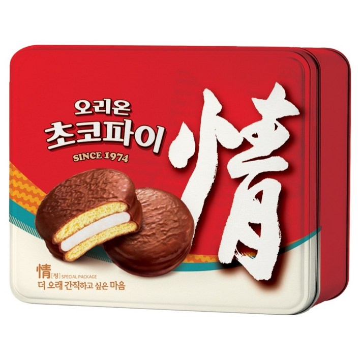 오리온초코파이 틴케이스 12p