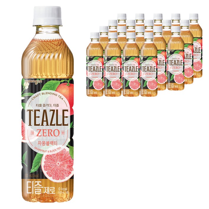 티즐 제로 자몽블랙티, 500ml, 20개