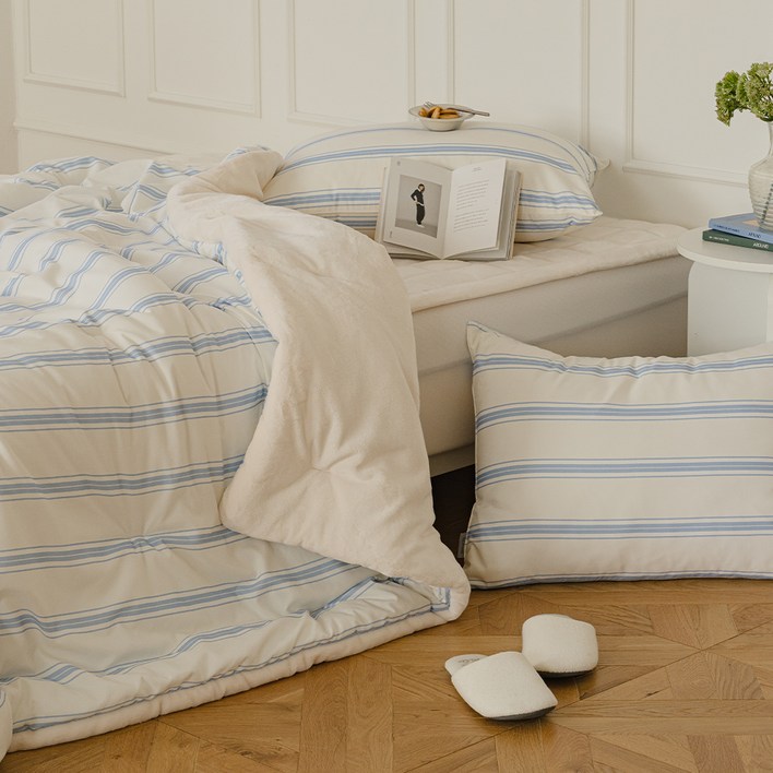 아망떼 머핀 먼지없는 무소음 장모 극세사 차렵이불 패드세트