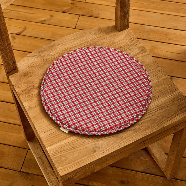 모던하우스 L 코지 기모 체크 원형방석