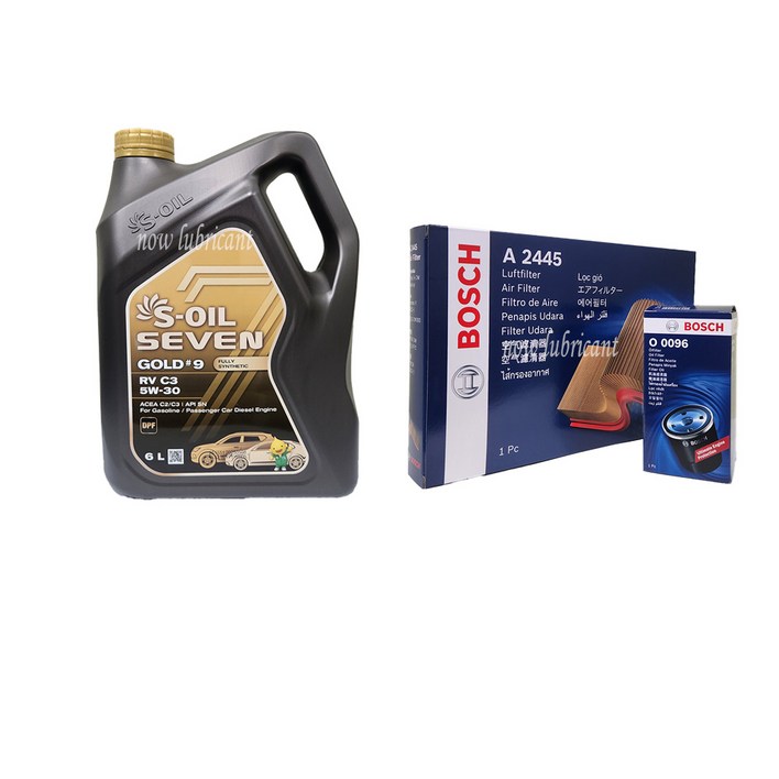 싼타페 DM 2.0 디젤 엔진오일세트 세븐골드 RV C3 5W30 6L