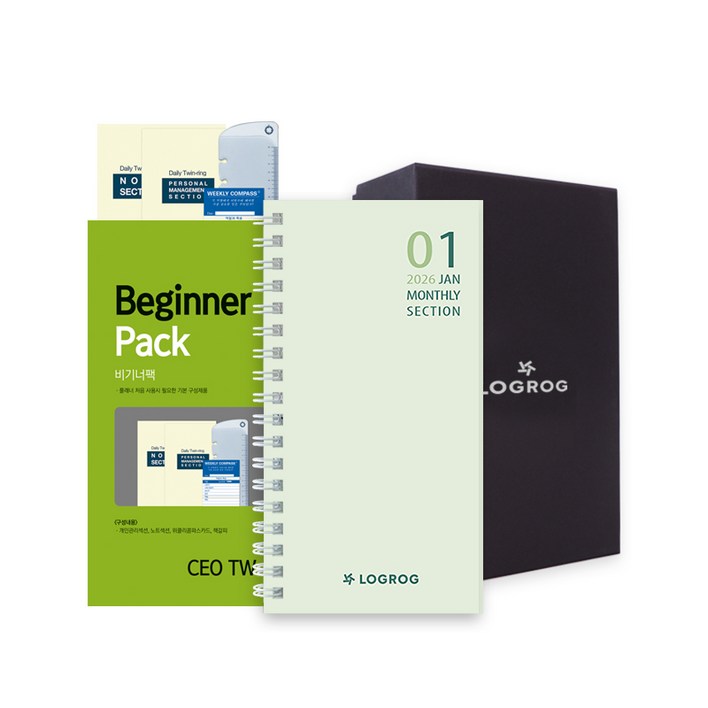프랭클린플래너 26년 오리지날 1D2P 스타터세트 1월 CEOTW LOGROG, 단품