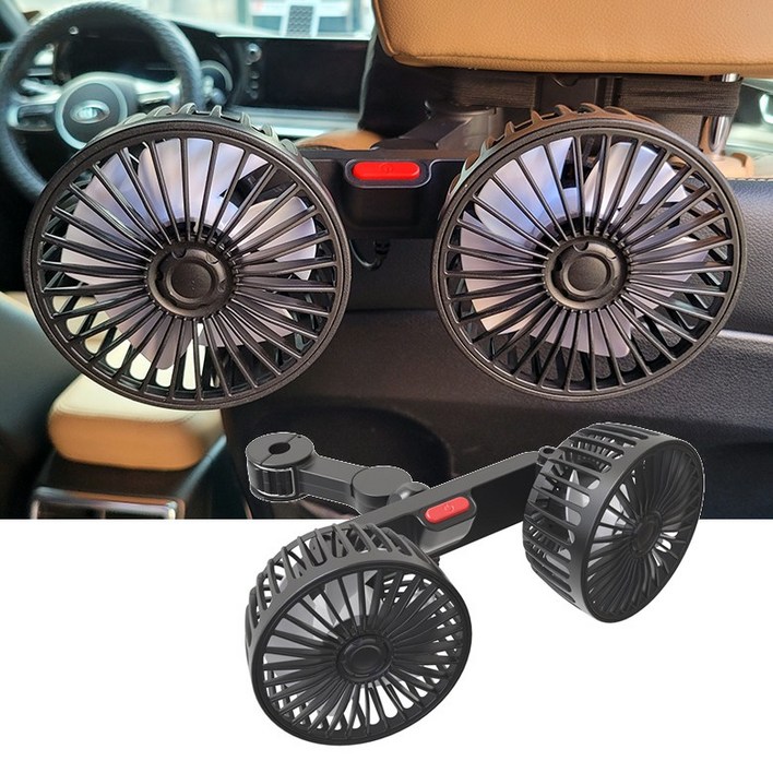 드라이브원 차량용 듀얼 선풍기 자동차 뒷좌석 헤드레스트 선풍기 어린이 영유아 카시트