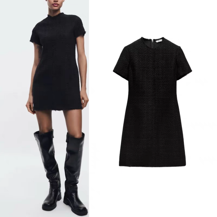 ZARA 자라 트위드 스트럭처 미니 원피스