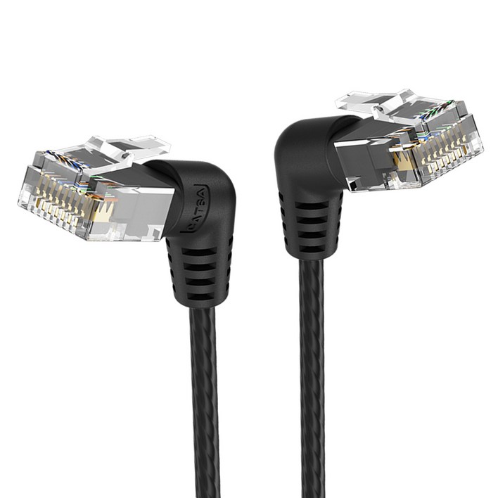 벤션 CAT6A UTP 360도 회전꺽임형 울트라슬림 초고속 기가 랜선 블랙, IBOB, 12m, 1개