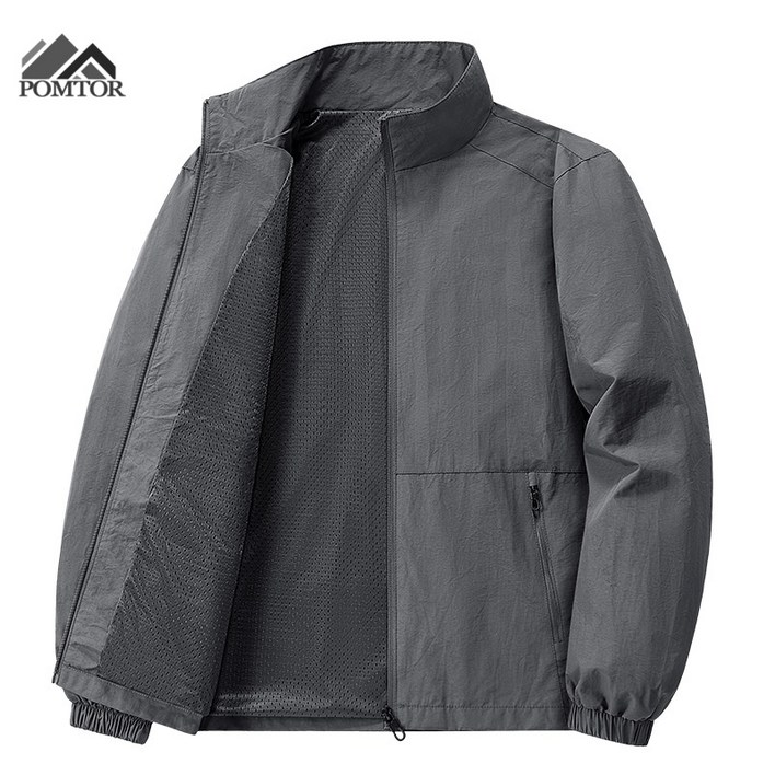 POMTOR 봄가을 자켓 아웃도어 루즈핏 캐주얼 중장년 남성 재킷