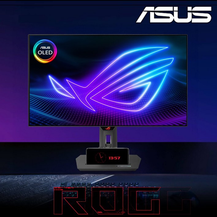 ASUS ROG 스트릭스 27인치 글로시 WOLED 240Hz 게이밍 모니터 XG27AQDMG, ASUS ROG XG27AQDMG, 63cm