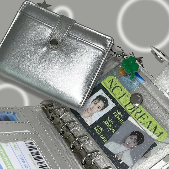 청년토이 M5 실버코어 5공 미니 포카 콜렉트북 반지갑