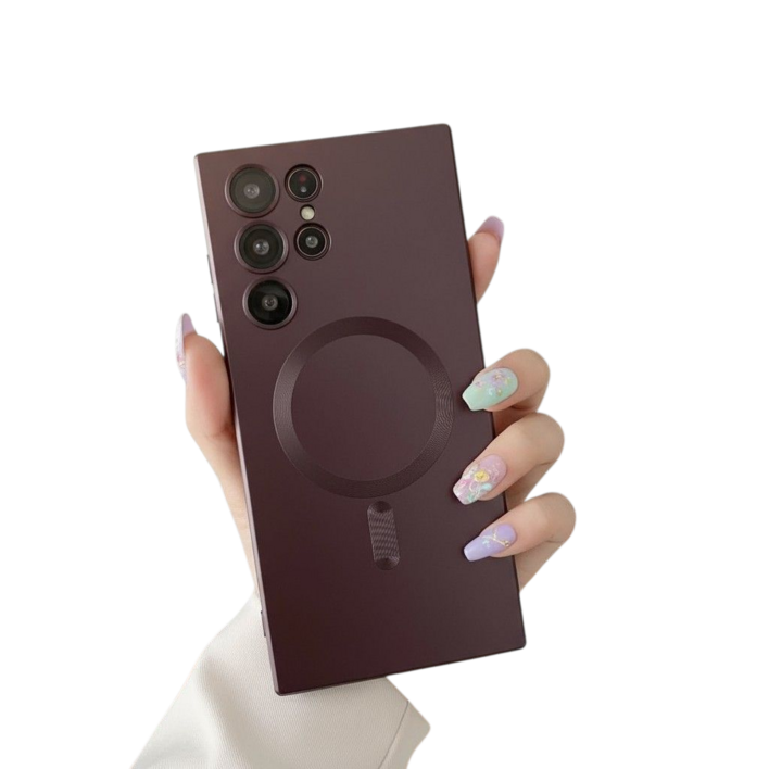 갤럭시 S25울트라S24울트라 S25플러스S24플러스 맥세이프 호환 자석거치 충전 지원 소프트 실리콘 마그네틱 케이스