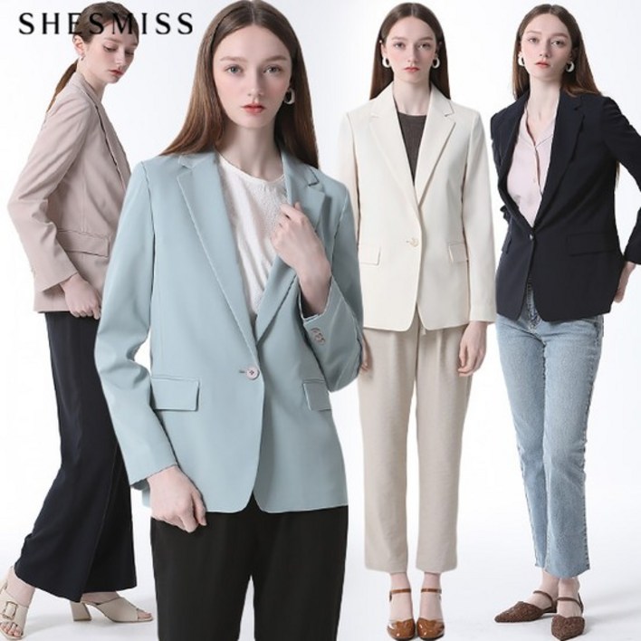 쉬즈미스 데일리 원버튼 심플 자켓  택가격  298000원