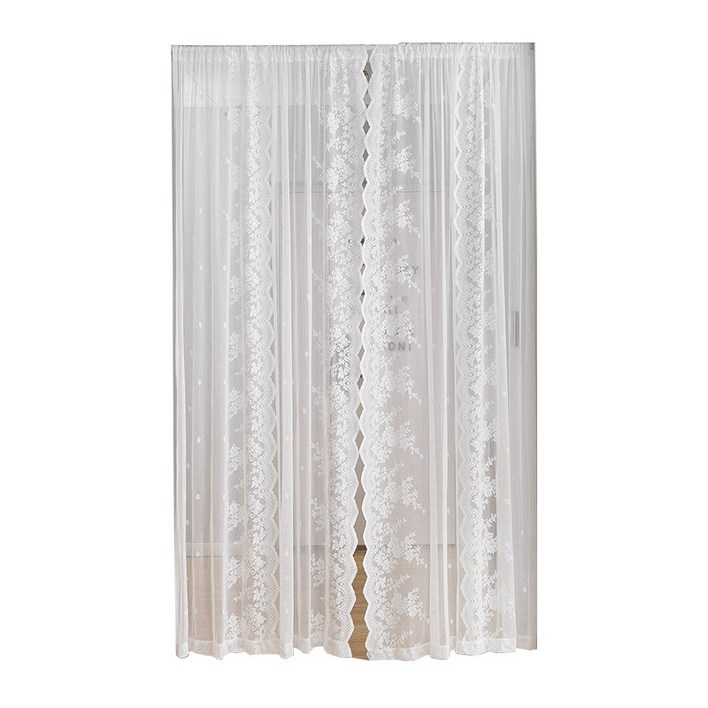 SunburstWonder 프리미엄 화이트 레이스 암막커튼 창문용 Y184