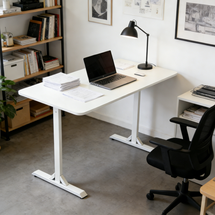 쿠리브 책상 고급 컴퓨터책상 튼튼한 사무용책상  다용도 식탁 80100120cm