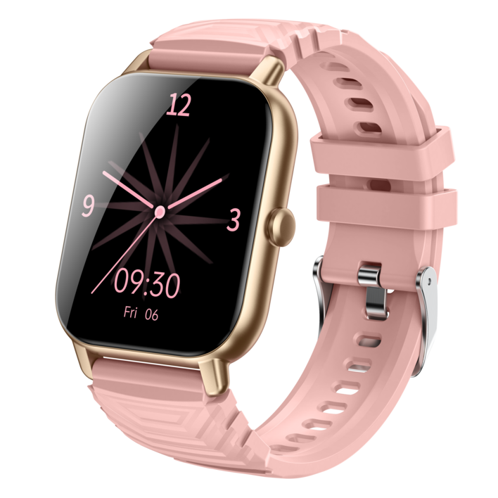 Donerton 통화가능 스마트워치 P66 1.85인치 대화면 한글판, 블루투스, 4.699cm, 핑크색