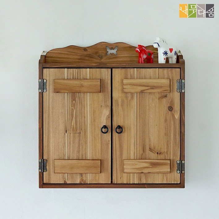 나무다움 원목 인터폰 비디오폰 박스 가리개 배전반 두꺼비집 벽장식 인테리어소품, 브라운