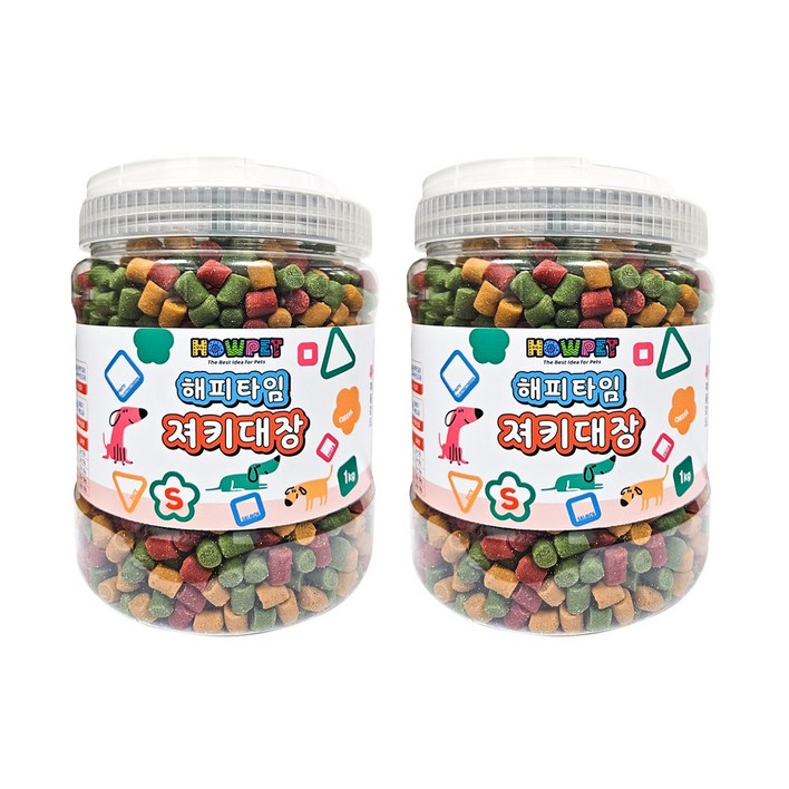 하우펫 해피타임 져키대장 S 1kg x 2개 가수분해 알러지 예방 강아지 노즈워크 칭찬간식 교육용 훈련용 황태져키 대용량, 2개, 1kg, 져키S