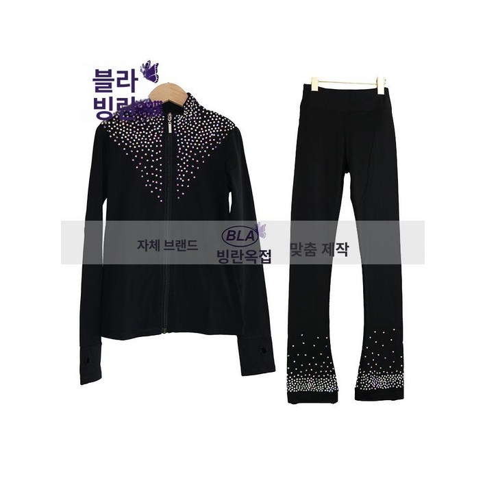 피겨연습복 훈련복 상의 하의 피겨스케이트옷 스케이팅 여성용 집업 아이스 피겨복